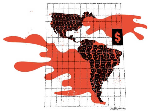 Narcoterrorismo como o boi de piranha da soberania latina