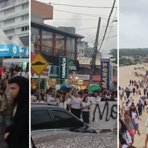 Famílias protestam contra PMSC e demolições em Florianópolis