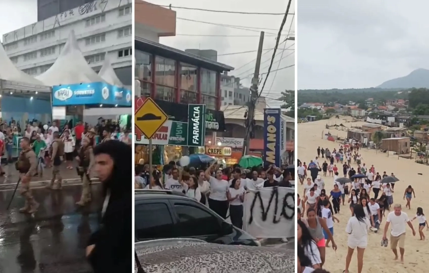 Famílias protestam contra PMSC e demolições em Florianópolis