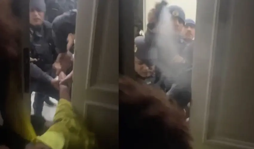 PM usa spray de pimenta contra estudantes em ocupa&ccedil;&atilde;o na Secretaria da Educa&ccedil;&atilde;o de SP